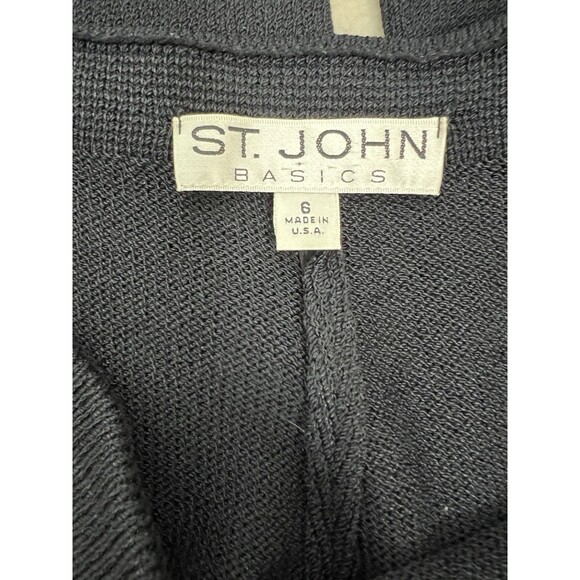 ST. JOHN Women’s Basic High Waisted Black Pull-On Straight Pant Sz 6 Read - Picture 6 of 11